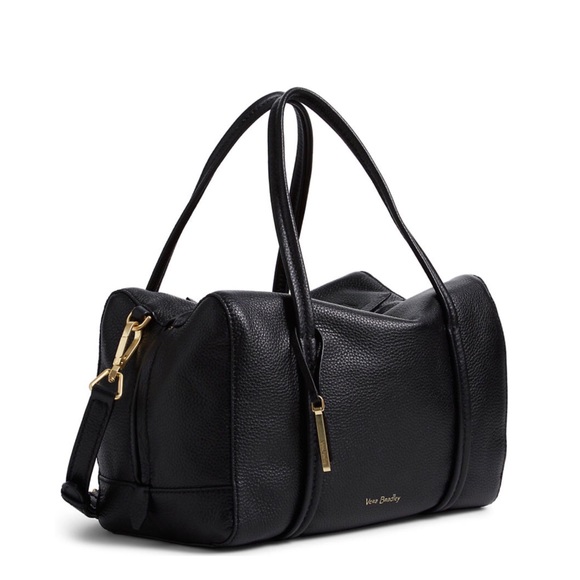 Vera Bradley Mallory Satchel Leather Handbag Black - Picture 2 of 3